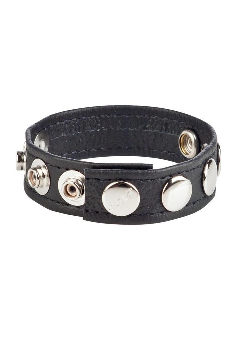 Colt Leather C/'strap Adjustable 5 Snap Cock Ring