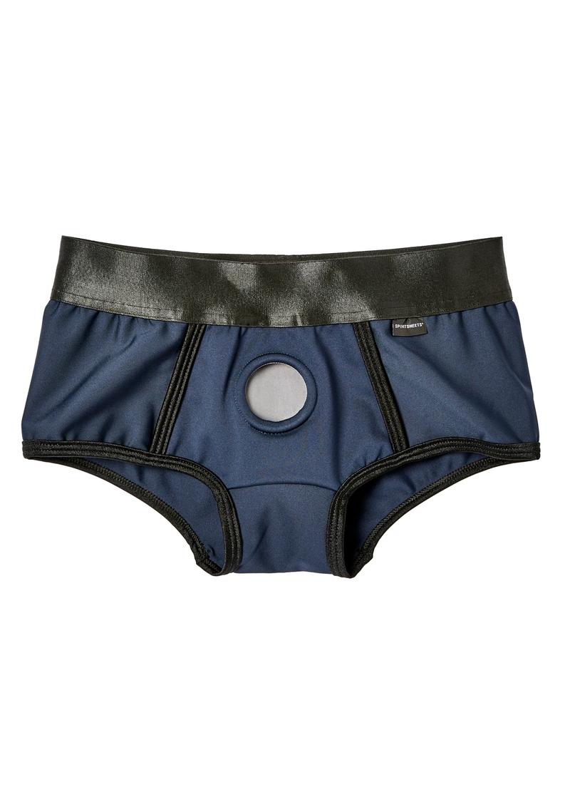 Em.Ex.. Active Harness Wear Fit Harness Boy Shorts - Blue - XLarge