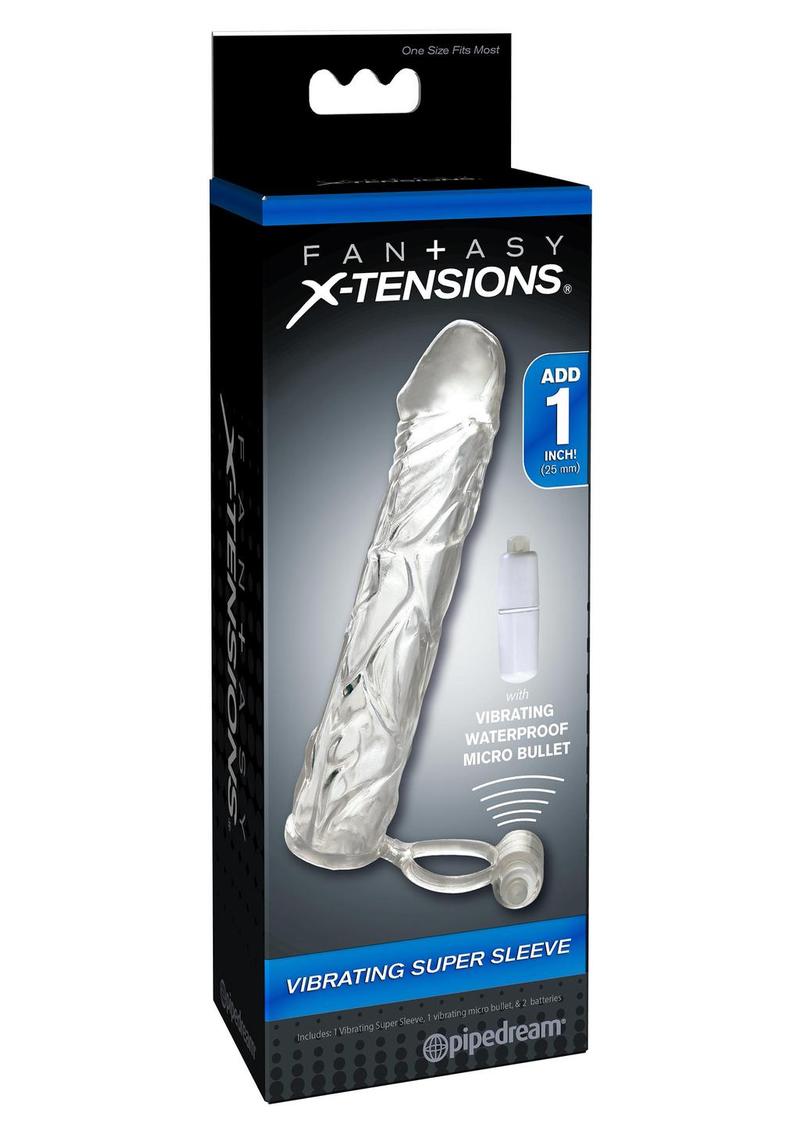 Fantasy X-Tensions Vibrating Super Sleeve Extension Waterproof
