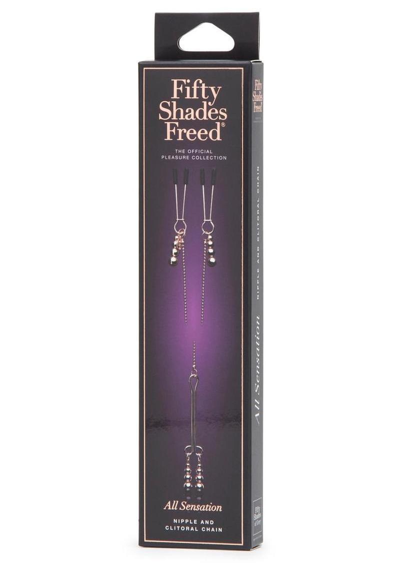 Fifty Shades Freed All Sensation Nipple and Clitoral Chain - Purple