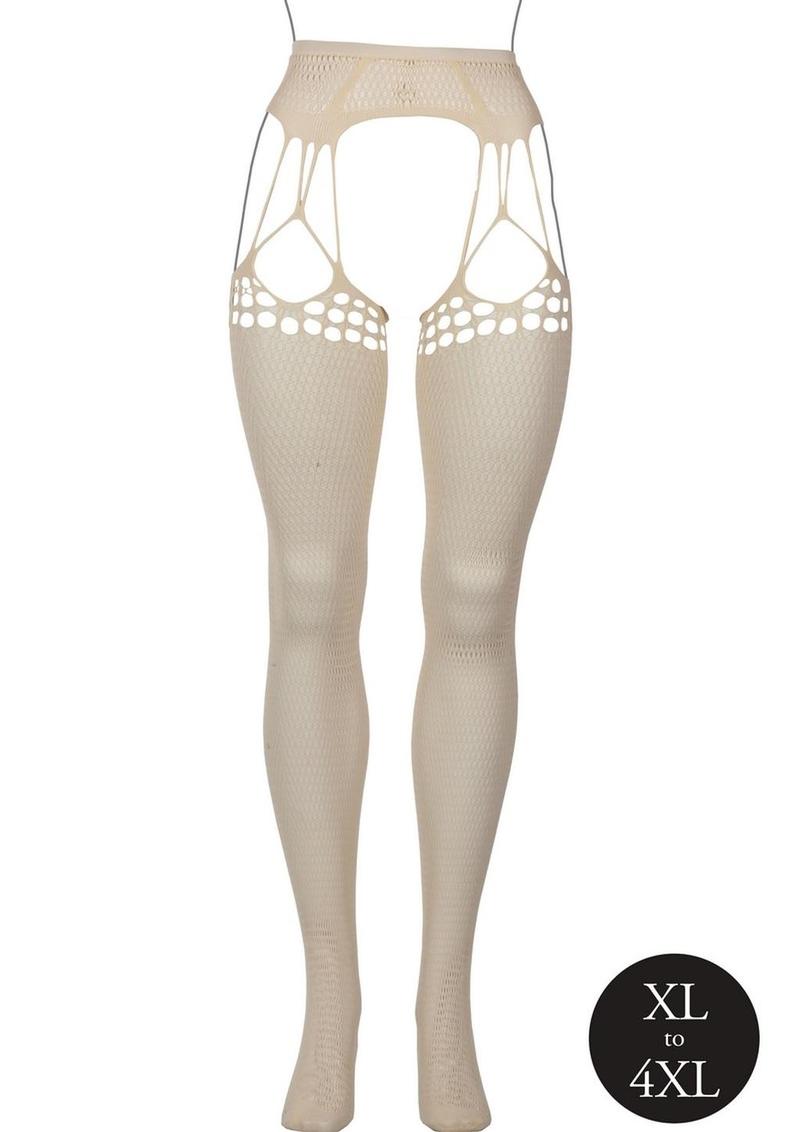 Le Desir Shredded Suspender Pantyhose 2