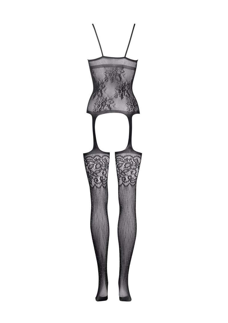 Le Desir Suspender Rhinestone Bodystocking 2