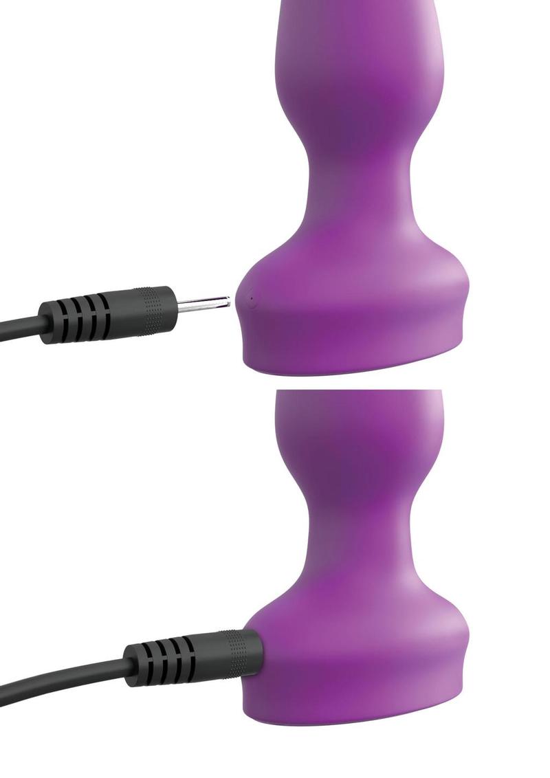 3Some Wall Banger Silicone Rechargeable Remote Control Anal Plug - Purple