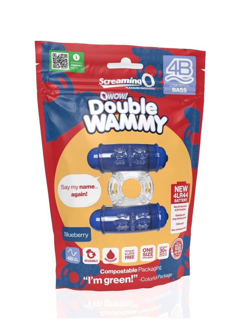 4b Double Wammy Silicone Rechargeable Dual Vibrating Couples Cock Ring