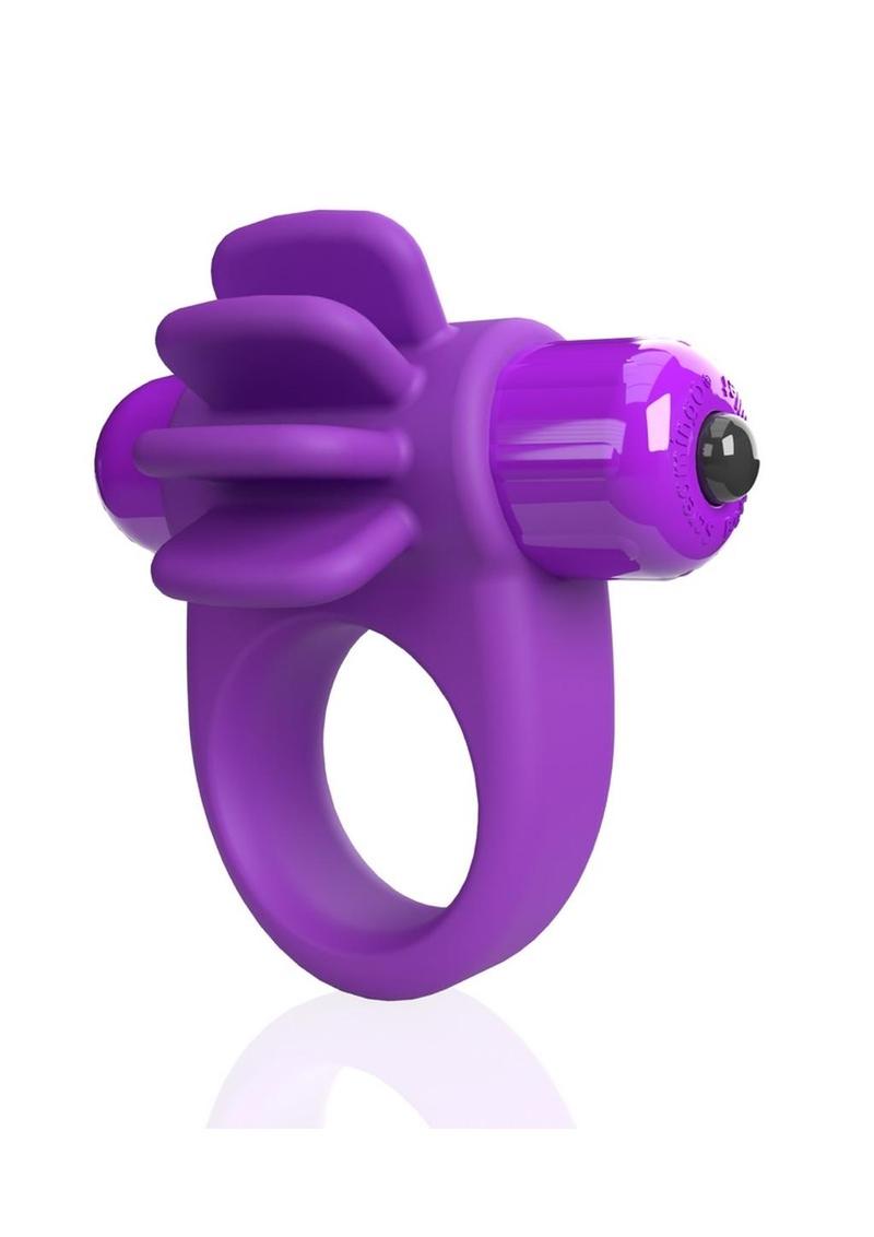 4b Skooch Vibrating Cock Ring with Clitoral Stimulator - Grape/Purple