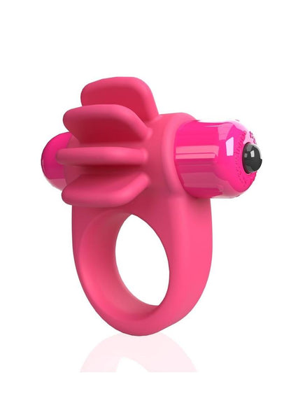 4b Skooch Vibrating Cock Ring with Clitoral Stimulator - Red/Strawberry