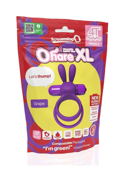 4t Ohare XL Rechargeable Silicone Rabbit Vibrating Cock Ring