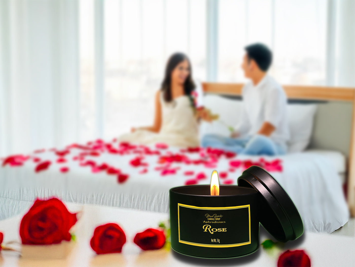Experience Sensual Bliss with Our Luxurious Rose Aphrodisiac Candle