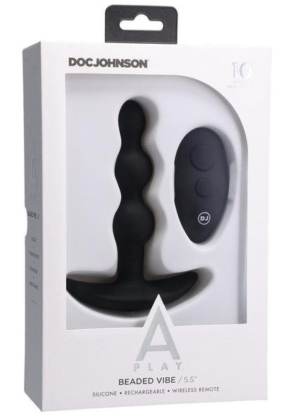 A-Play Shaker Rechargeable Silicone Beaded Anal Plug with Remote Control