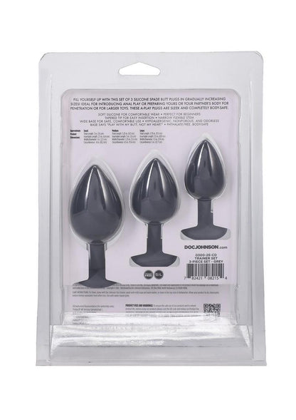 A-Play Silicone Anal Trainer - Gray/Grey - Set