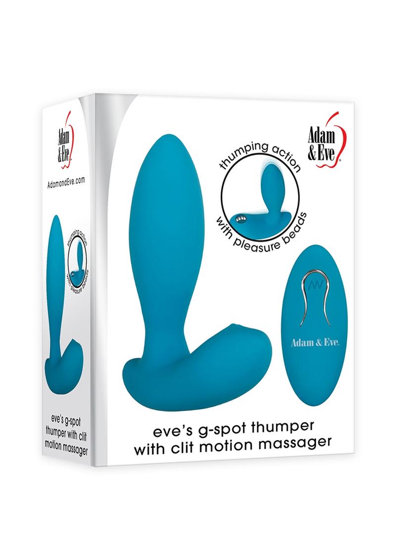 Adam and Eve - Eve's G-Spot Thumper with Clit Motion Silicone Rechargeable Remote Control Massager