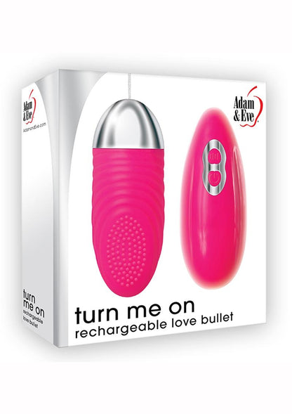 Adam and Eve Turn Me On Rechargeable Silicone Love Bullet with Remote Control