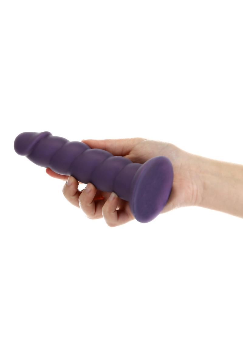 Addiction Fantasy Unicorn Silicone Dildo - Purple - 7in