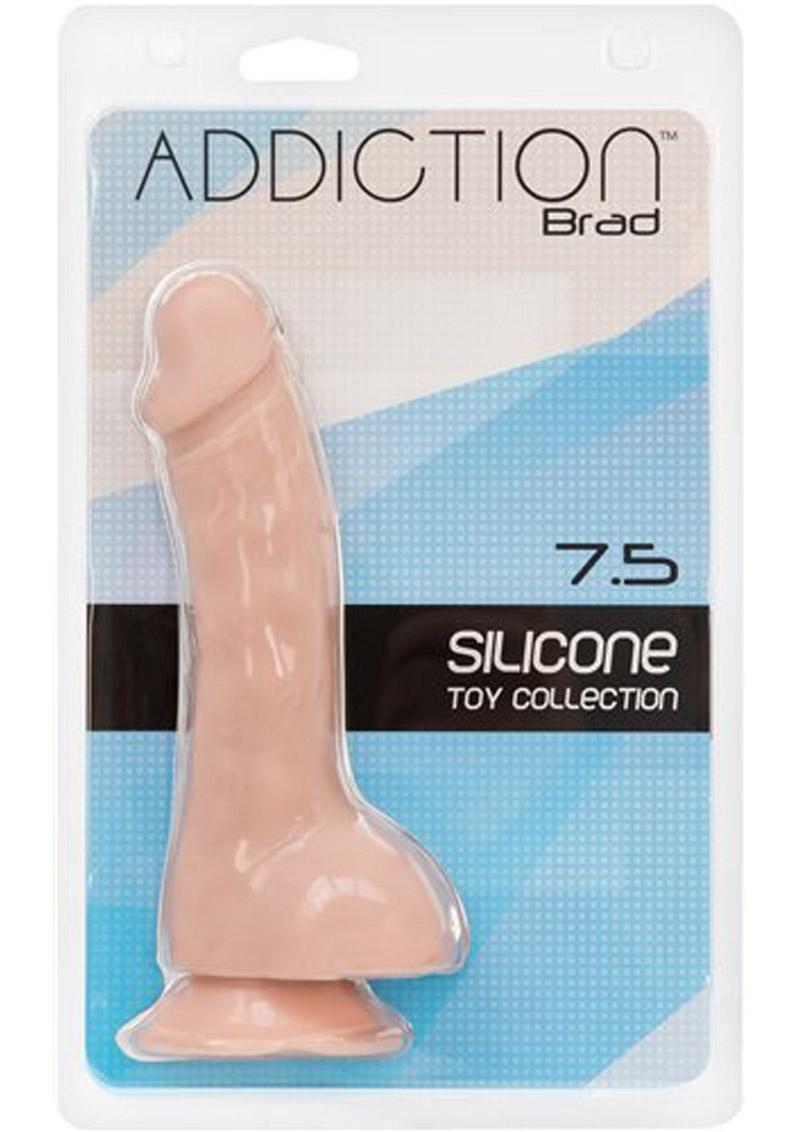 Addiction Toy Collection Brad Silicone Dildo with Balls