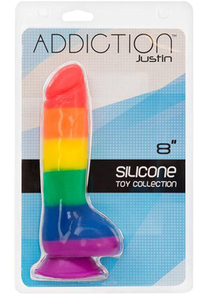 Addiction Toy Collection Justin Silicone Dildo with Balls