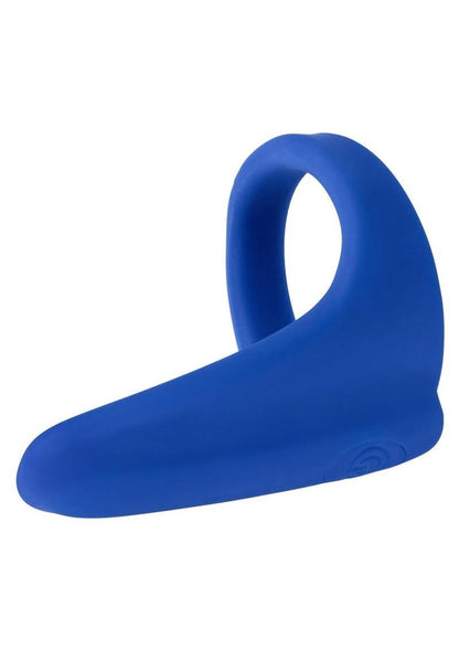 Admiral Liquid Rechargeable Silicone Vibrating Perineum Massager and Cock Ring - Blue