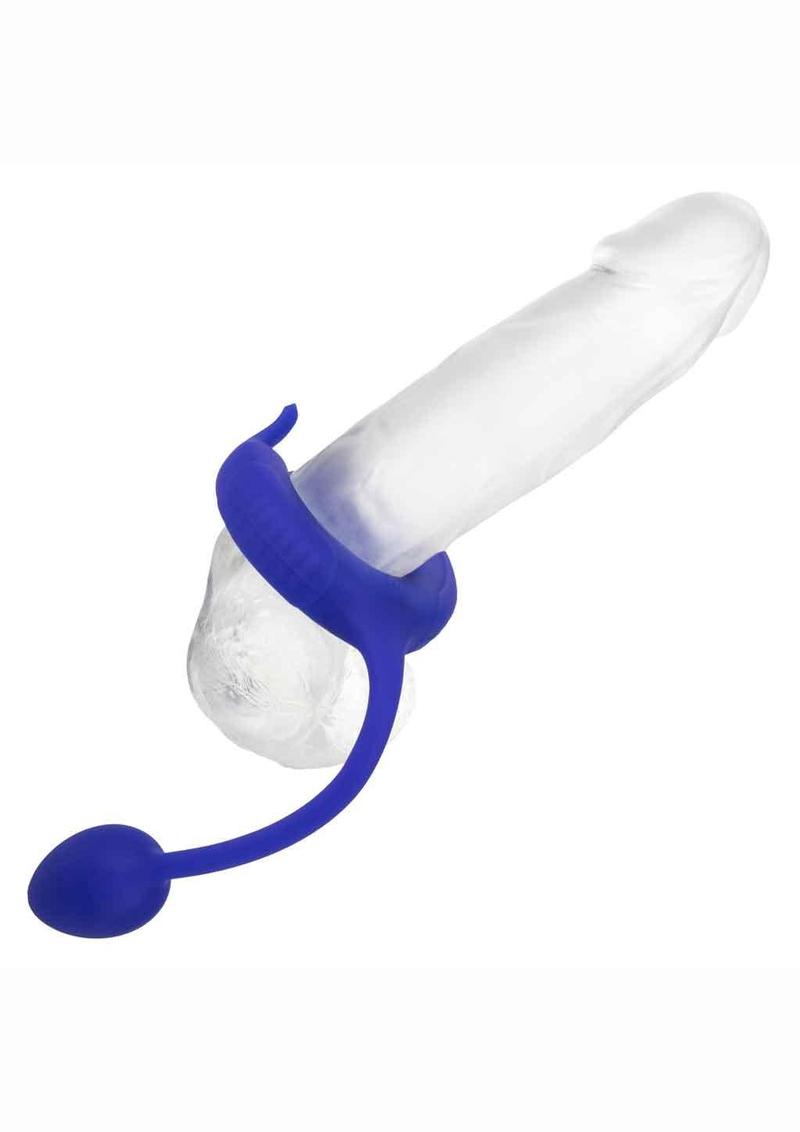 Admiral Plug and Play Weighted Silicone Cock Ring - Blue