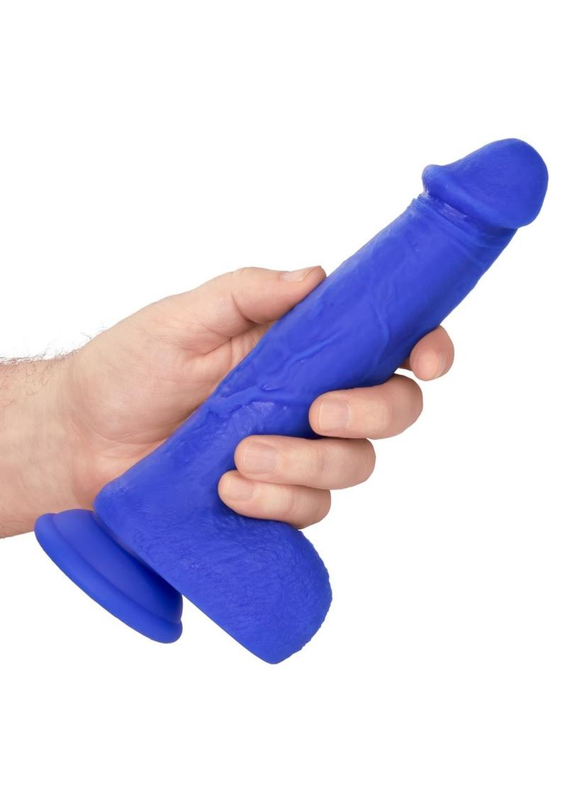 Admiral Vibrating Captain Rechargeable Silicone Dildo - Blue - 8in