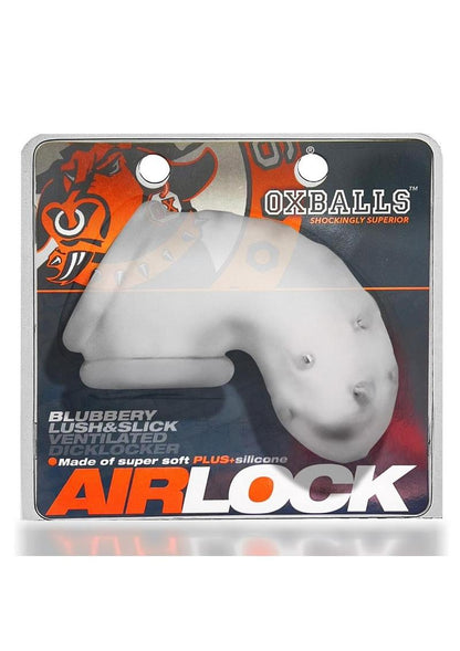 Airlock Air-Lite Vented Silicone Chastity - Clear/Clear Ice