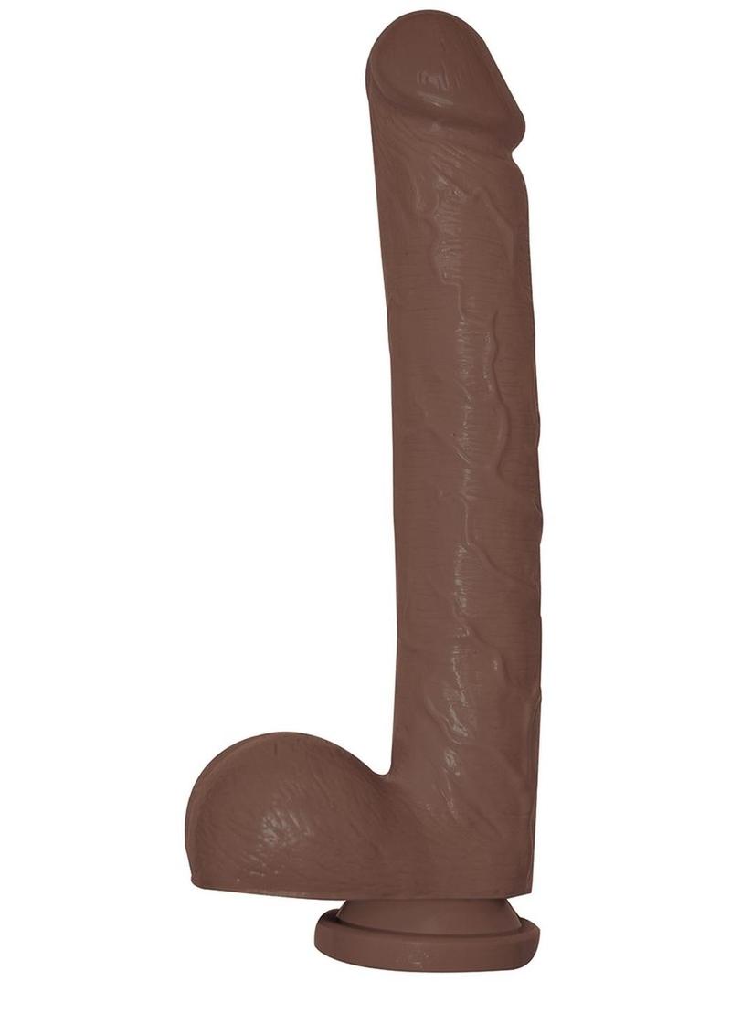 All American Ultra Whoppers Curved Dildo - Chocolate - 11in