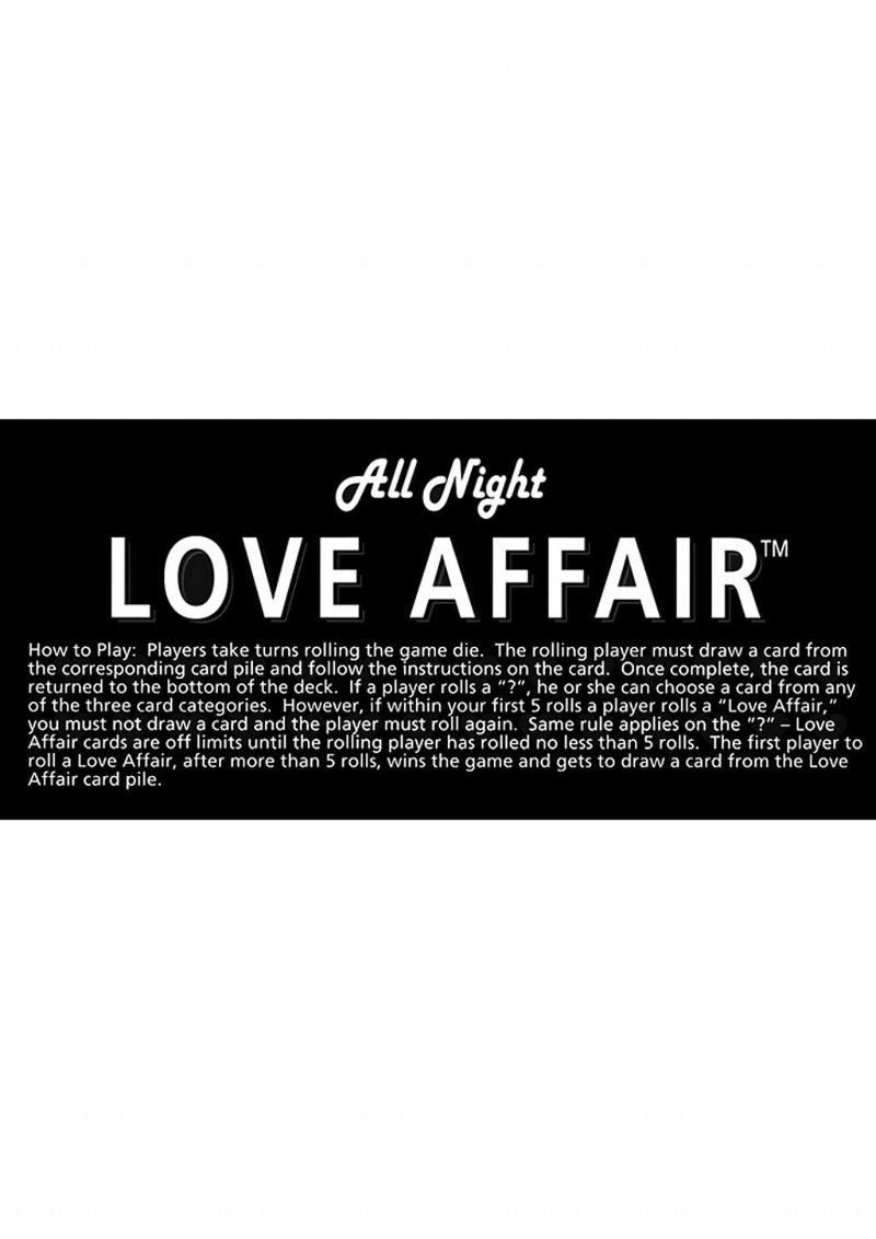 All Night Love Affair Card Game