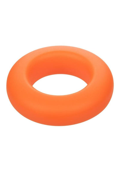 Alpha Liquid Silicone Prolong Cock Ring - Orange - Large