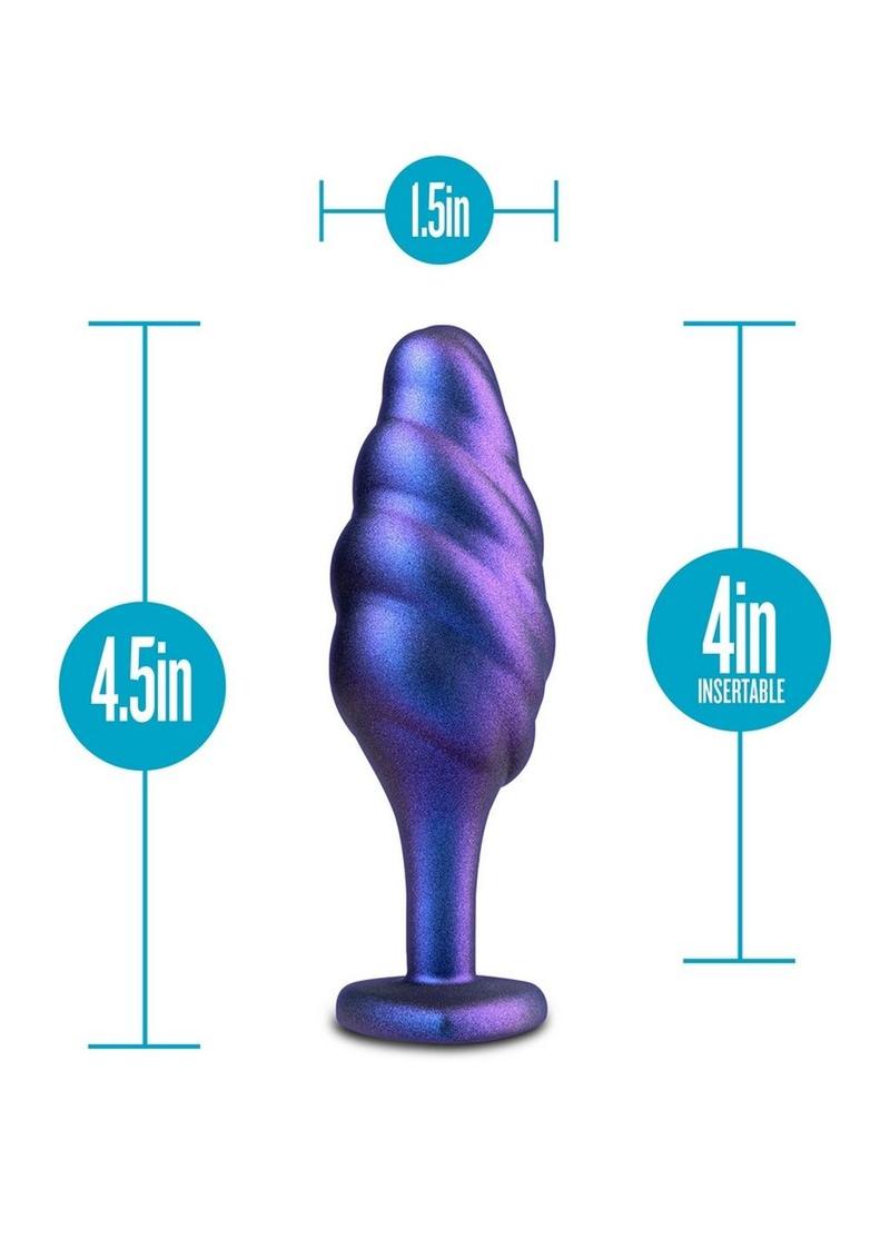 Anal Adventuers Matrix Bumped Bling Silicone Plug - Blue/Sapphire