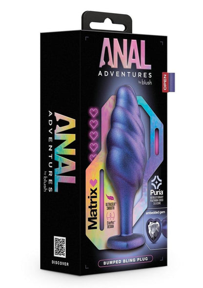 Anal Adventuers Matrix Bumped Bling Silicone Plug