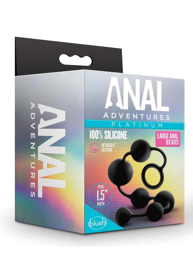 Anal Adventure Platinum Silicone Large Anal Beads