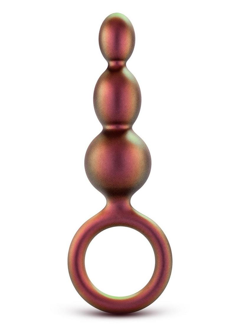 Anal Adventures Matrix Beaded Loop Silicone Plug - Brown/Copper