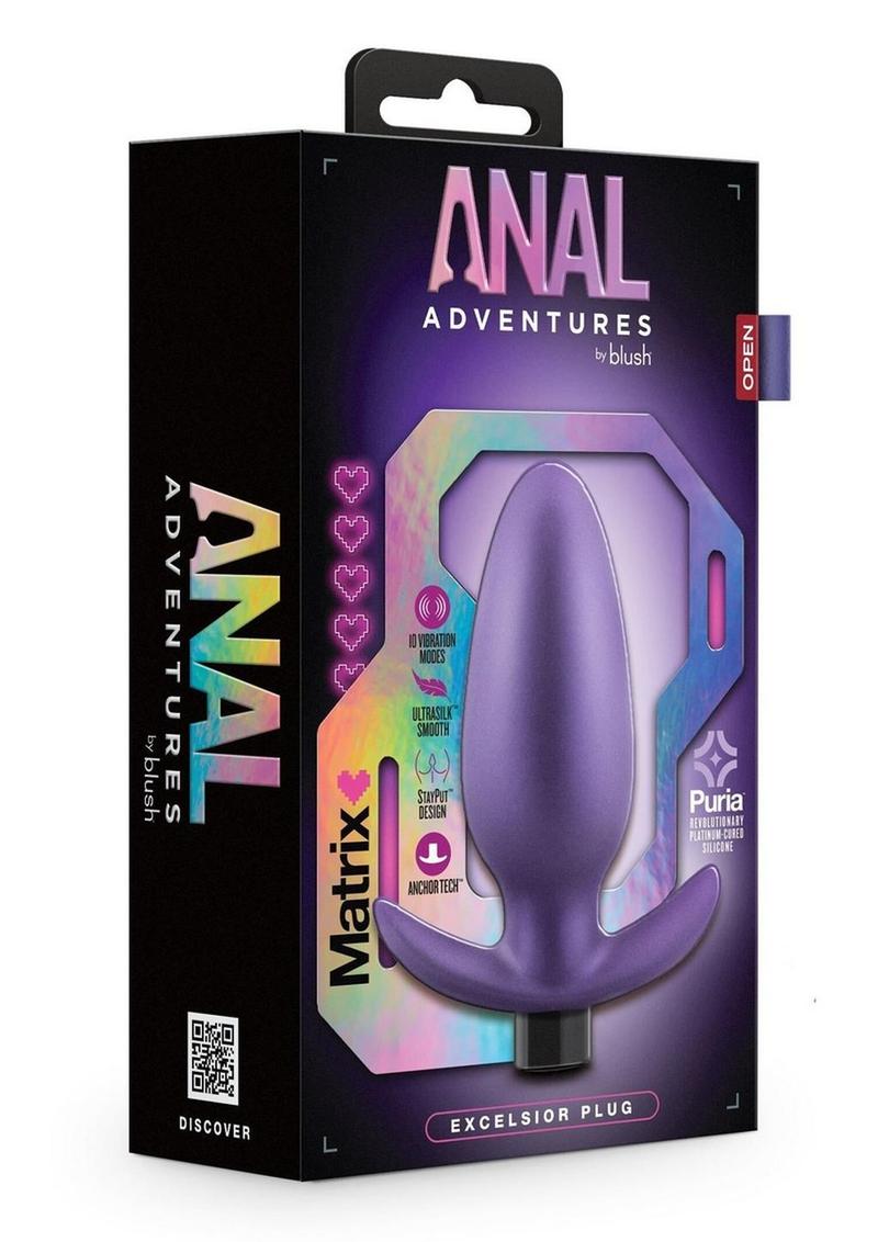 Anal Adventures Matrix Exceisor Plug Rechargeable Silicone Anal Plug - Astro