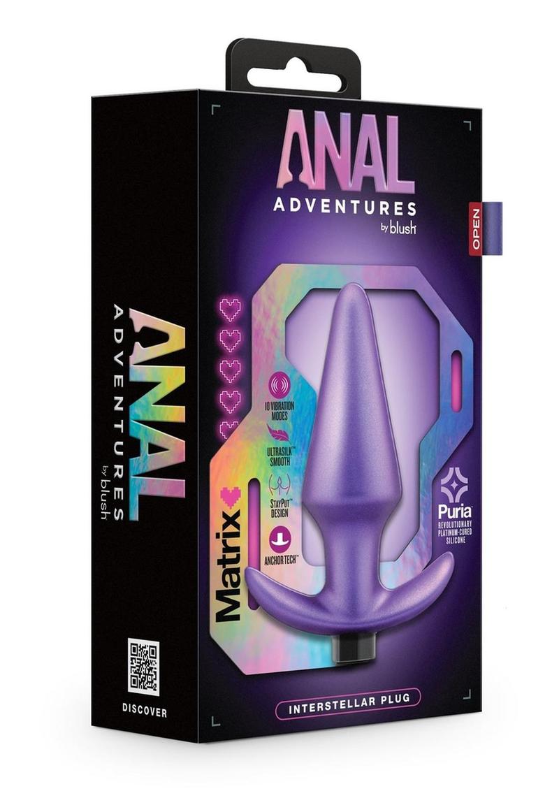 Anal Adventures Matrix Interstellar Plug Rechargeable Silicone Anal Plug - Astro