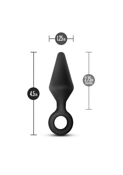 Anal Adventures Platinum Loop Plug - Black - Medium