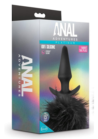 Anal Adventures Platinum Rabbit Tail Anal Plug