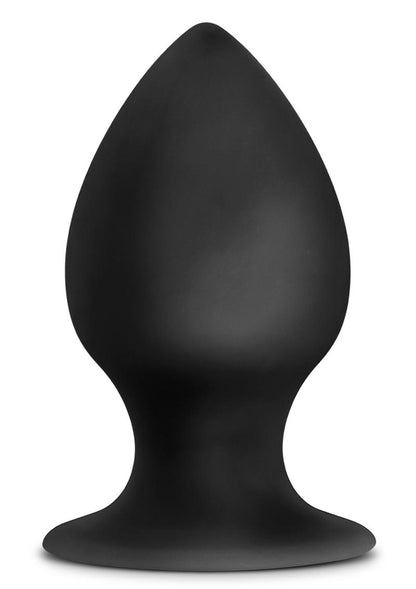 Anal Adventures Platinum Silicone Anal Stout Plug - Black - Large