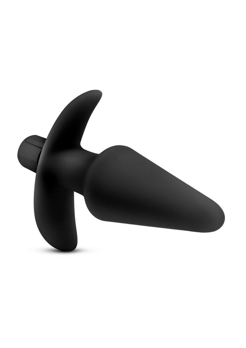 Anal Adventures Platinum Silicone Vibrating Plug - Black