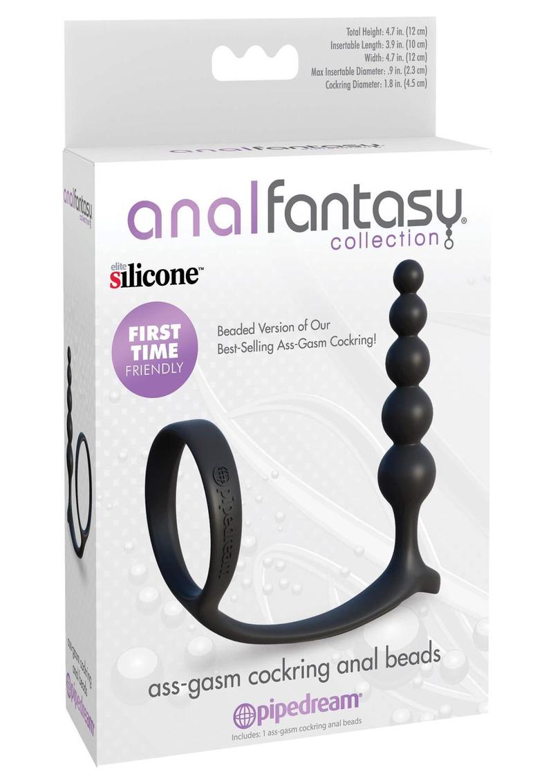 Anal Fantasy Collection Ass-Gasm Silicone Cockring Anal Beads