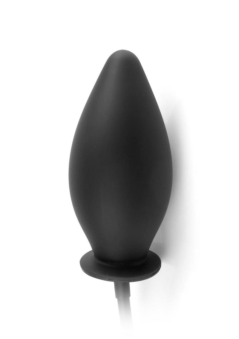 Anal Fantasy Collection Inflatable Silicone Plug - Black - 4.25in