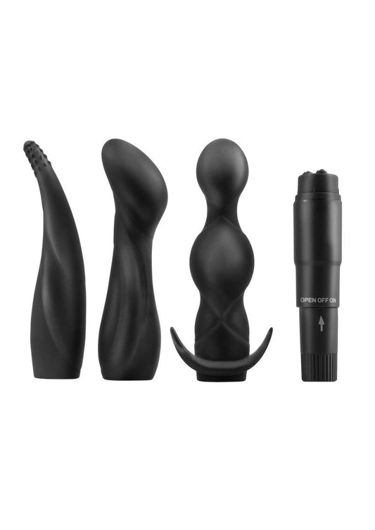 Anal Fantasy Collection Silicone Anal Adventure Kit Waterproof - Black