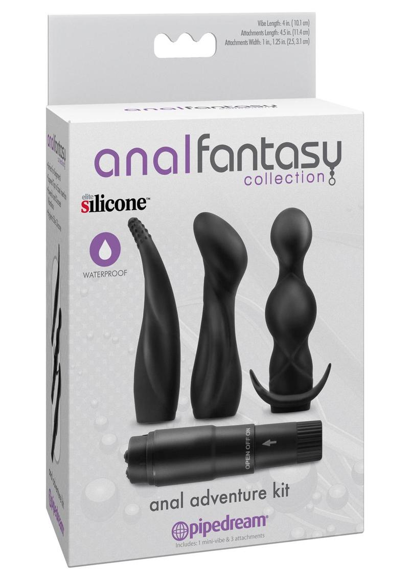 Anal Fantasy Collection Silicone Anal Adventure Kit Waterproof - Black