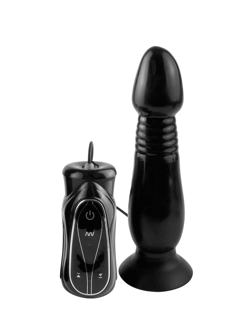 Anal Fantasy Collection Silicone Vibrating Thruster Waterproof - Black - 5.5in