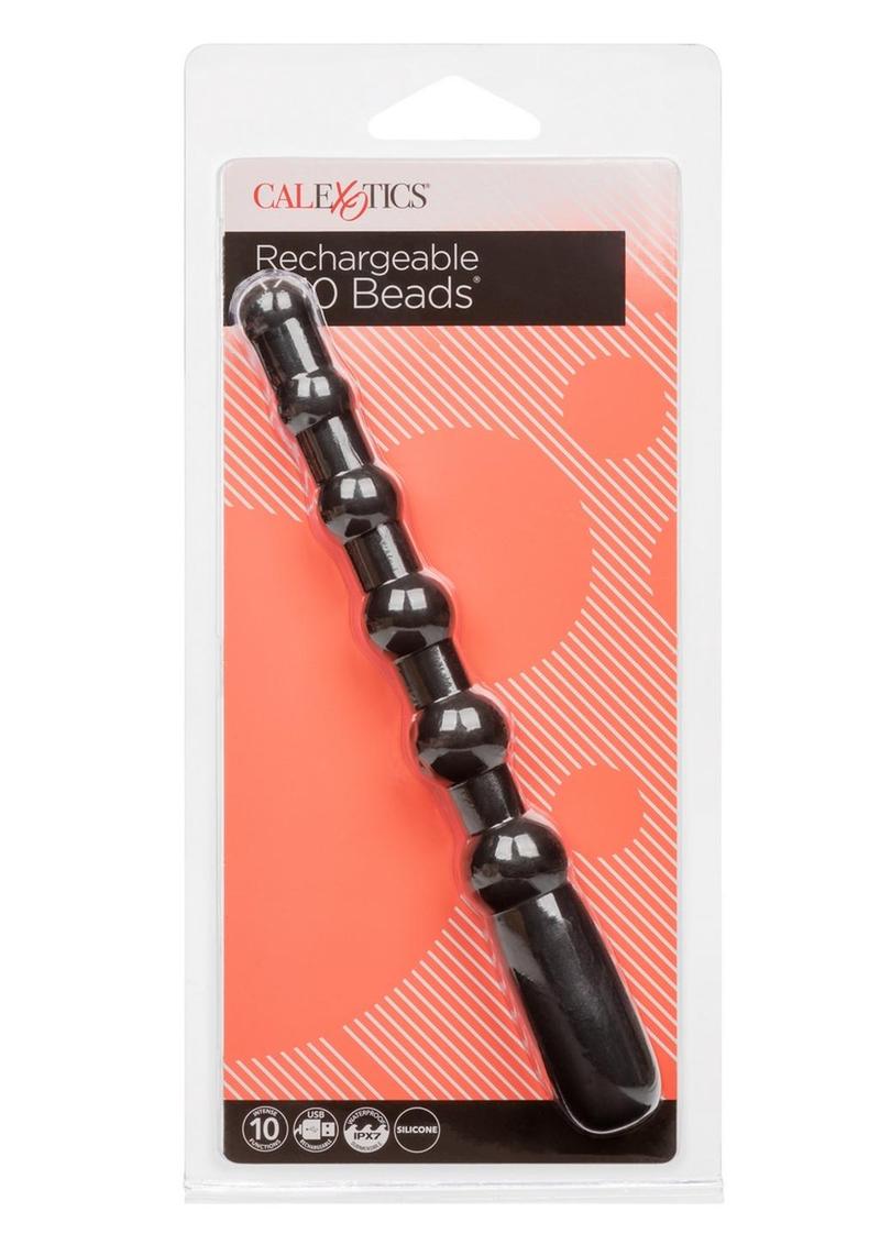 Anal Toys Rechargeable X-10 Silicone Beads - Black