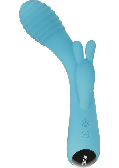 Aqua Bunny Rechargeable Silicone Rabbit Vibrator with 80 Functions