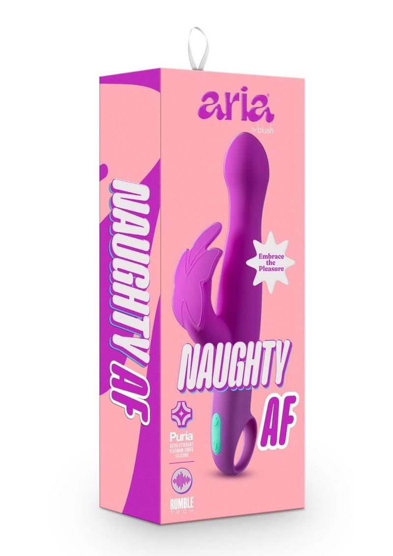 Aria Naughty AF Silicone Vibrator - Plum/Purple