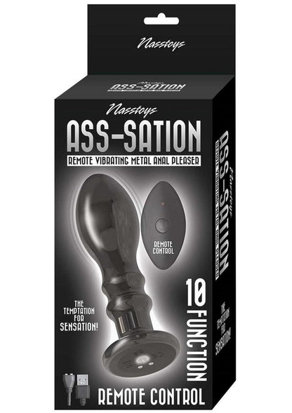 Ass-Sation Remote Control Rechargeable Vibrating Metal Anal Pleaser