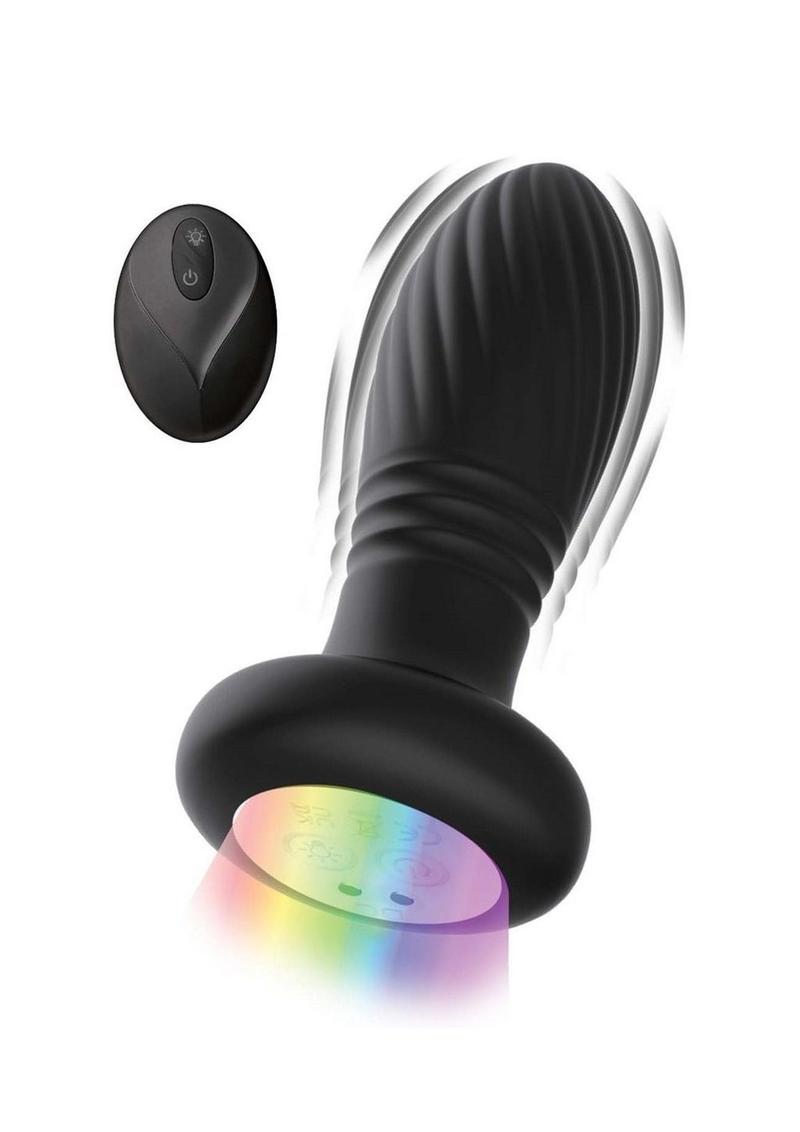 Atomic Thrusting Light-Up Twister Rechargeable Silicone Plug