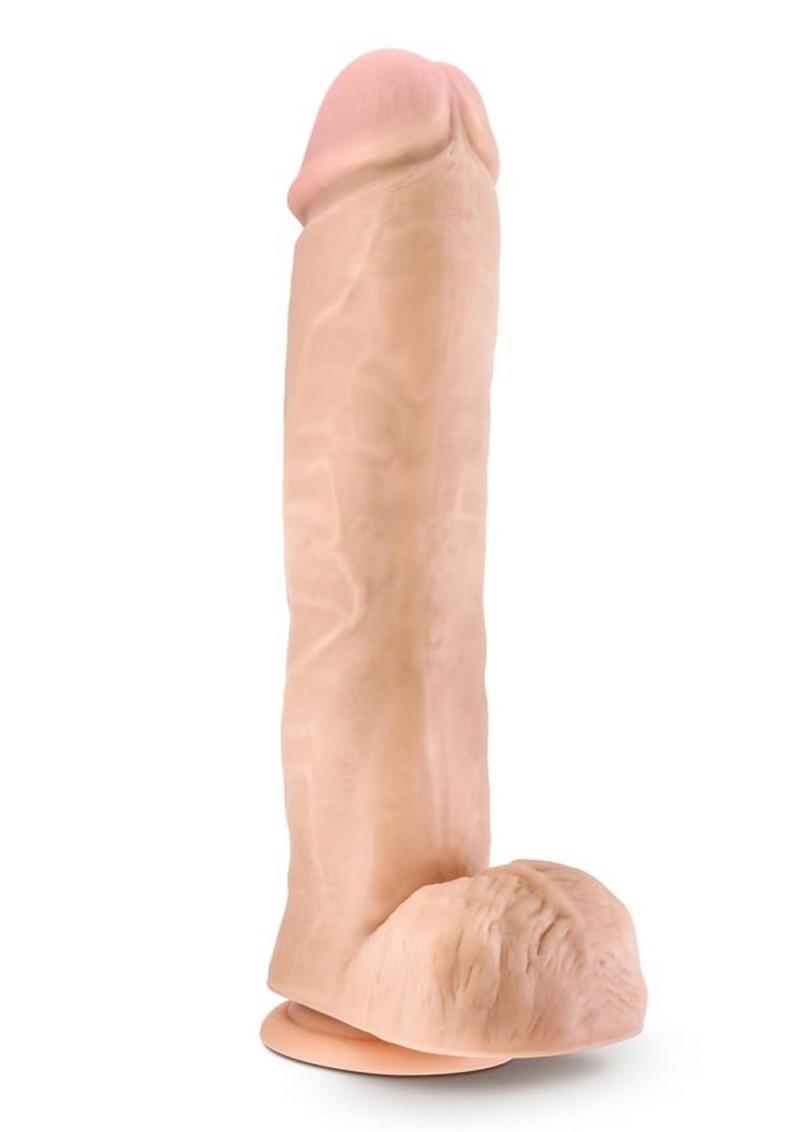 Au Naturel Big John Sensa Feel Dual Density Dildo with Balls