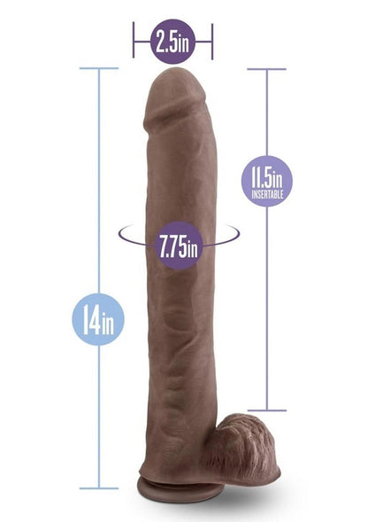 Au Naturel Daddy Sensa Feel Dual Density Dildo with Balls