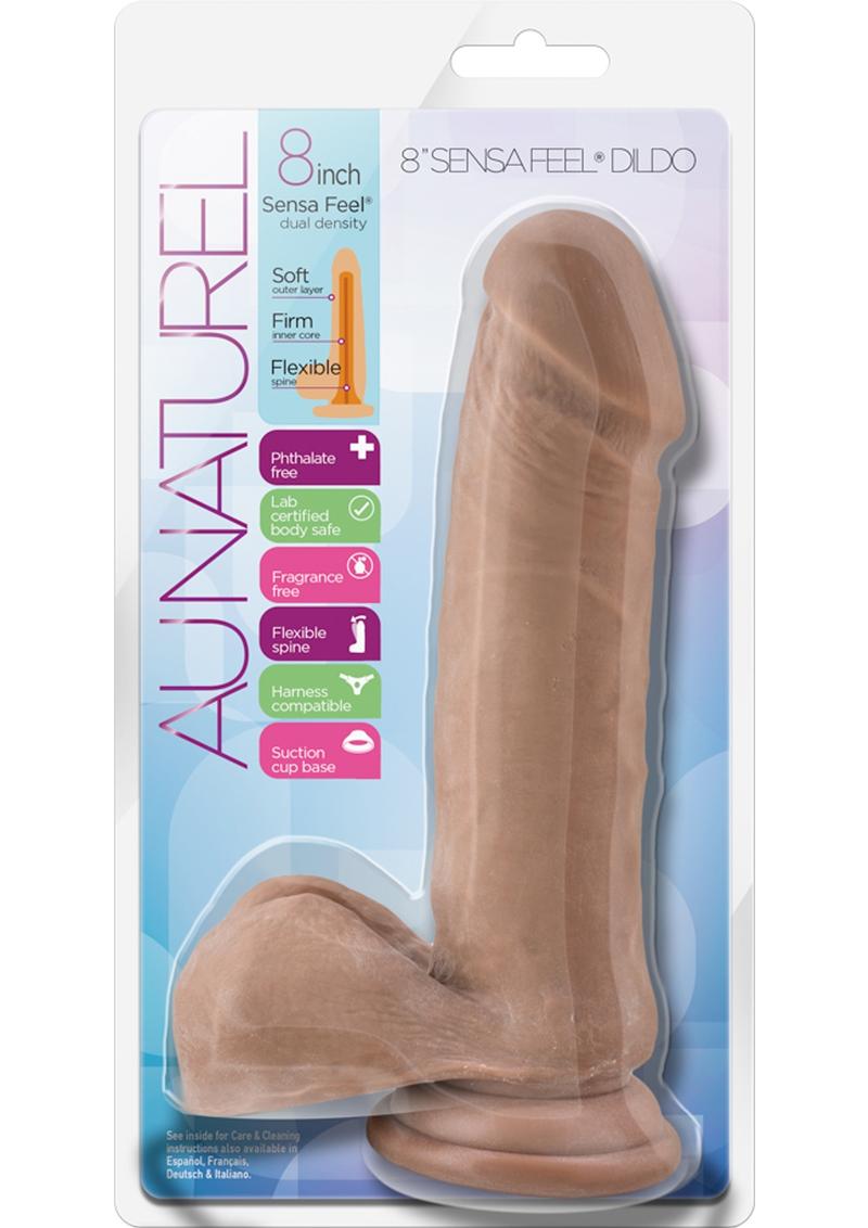 Au Naturel Sensa Feel Dildo - Caramel - 8in