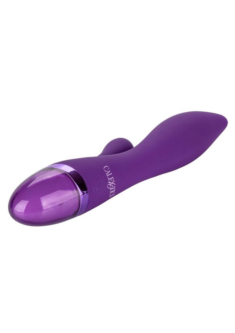 Aura Dual Lover Dual Vibrating Silicone USB Rechargeable Waterproof - Purple